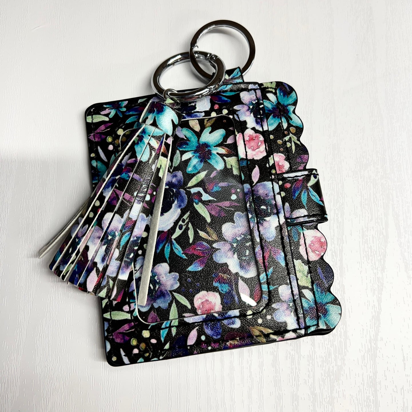 Midnight Blossom Wristlet w-Wallet